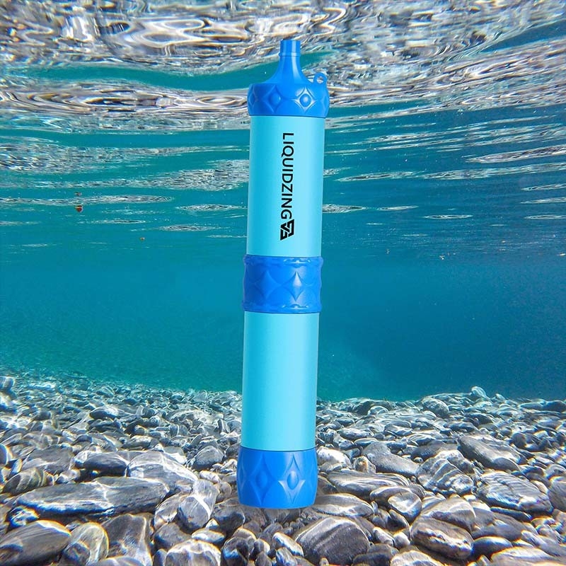 LIQUIDZING Water Filter Straw Water Filter Pump 2 In 1 Use