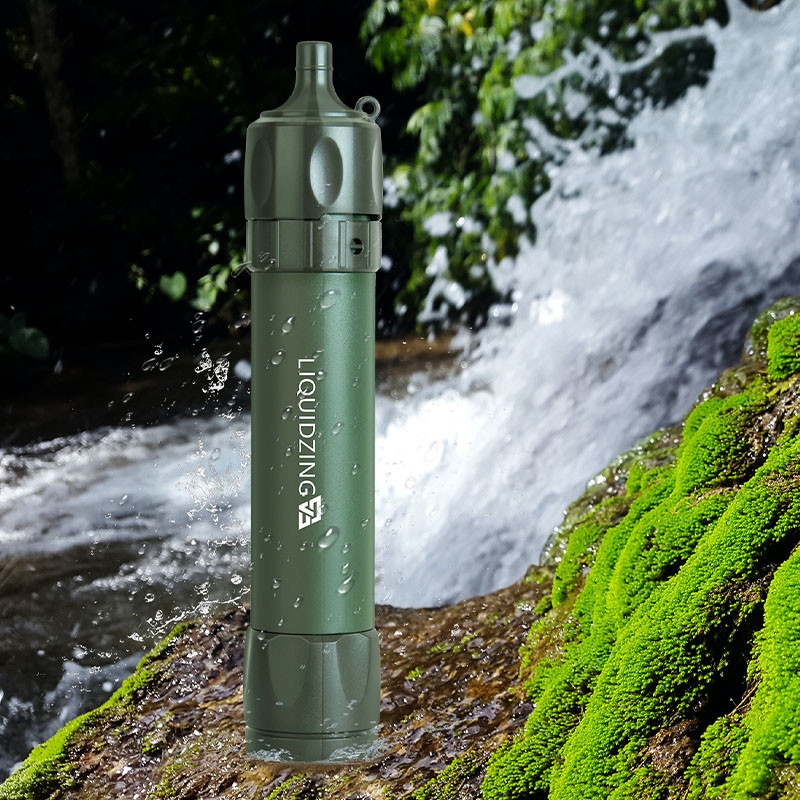 LIQUIDZING Water Filter Straw Portable Water Purifier Personal Water Purification for Survival Camping Hiking